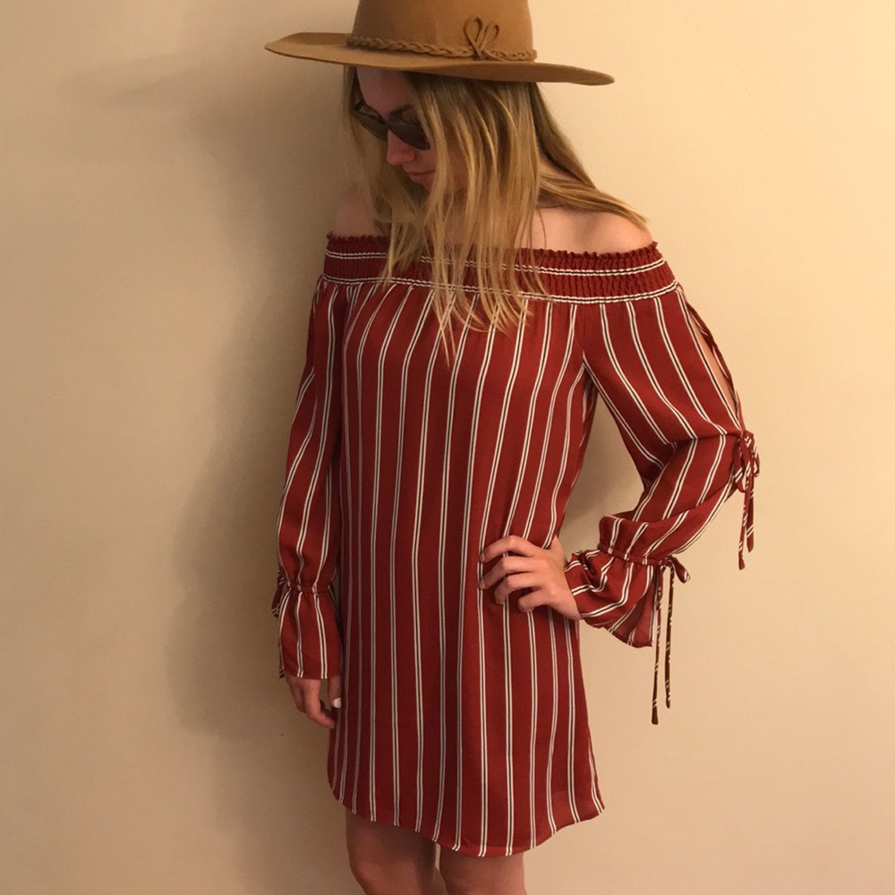 Charming Charlie’s off the shoulder dress